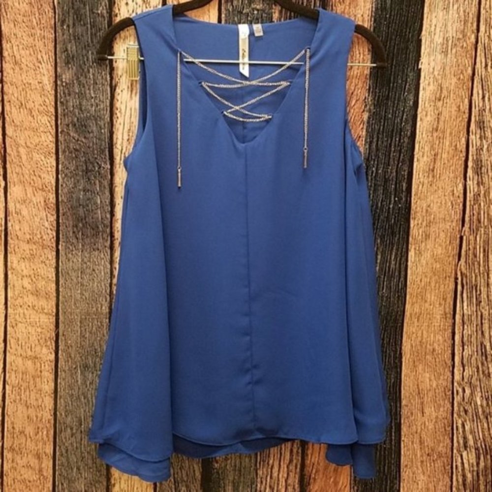 Chain Corset V Neck Sleeveless Top